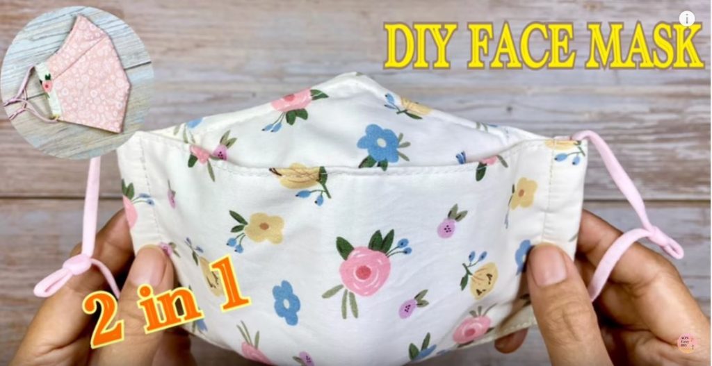 Face Mask 3D 2 in 1 Breathable Easy Pattern