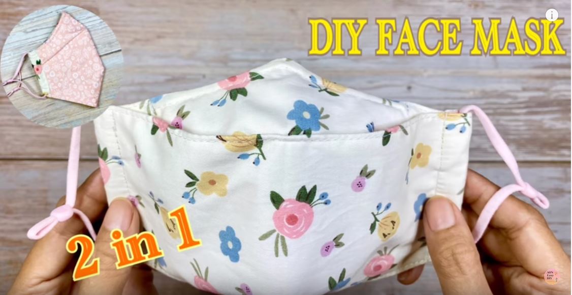 Face Mask 3D 2 in 1 Breathable Easy Pattern