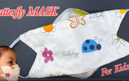 Butterfly Face Mask for Kids 3 Layers