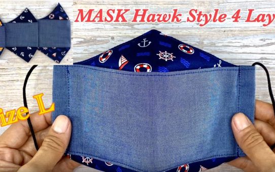 Mask Hawk style 4 Layers Size L With Filter Pocket