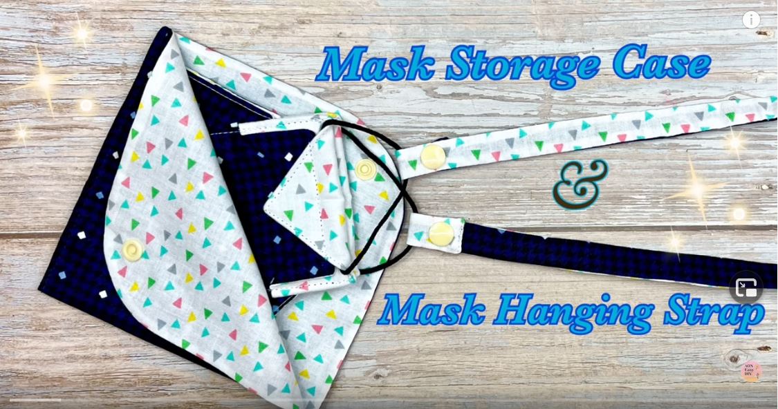 Face Mask Storage Case and Hanging Strap