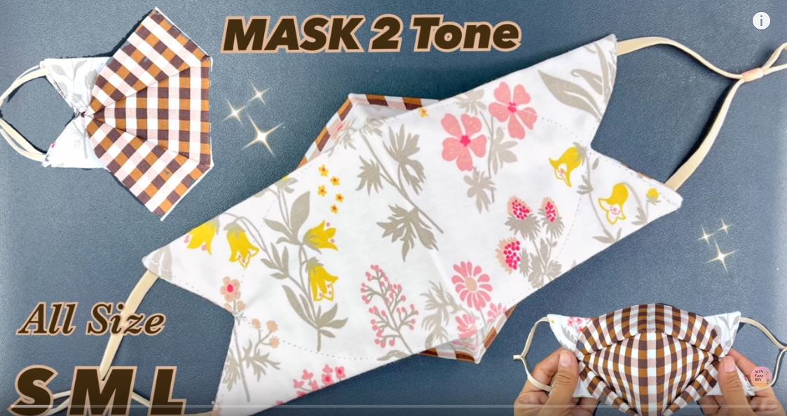 Face Mask 2 Tone BUTTERFLY Style ALL size S M L