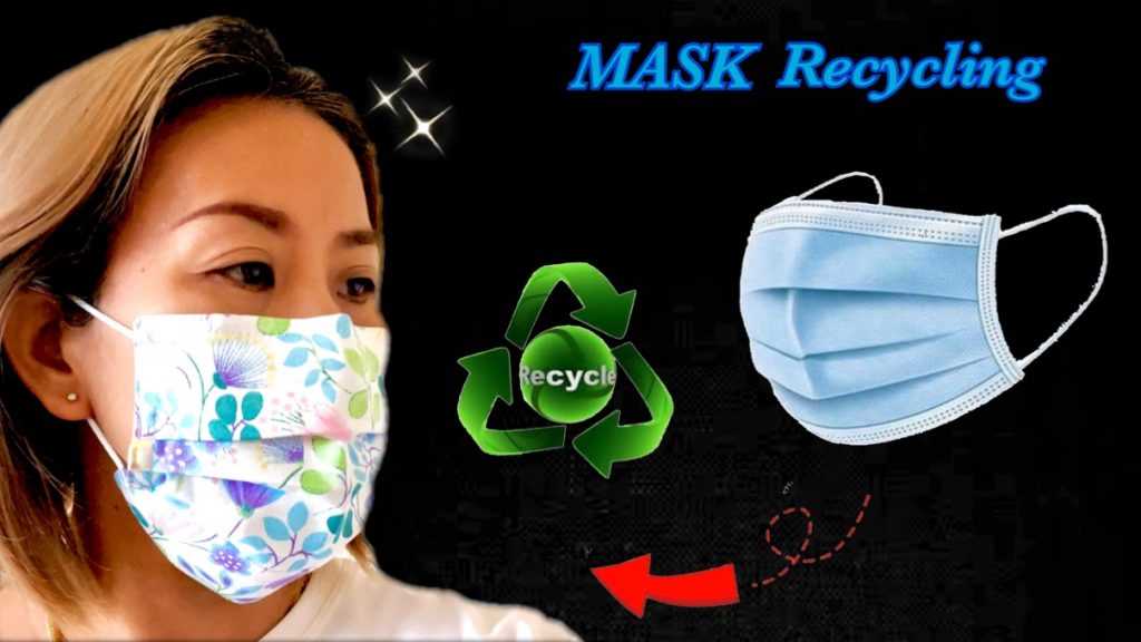 DIY Recycling MASK Make Mask using Disposable Mask! RECYCLE Nose Wire and Elastic AON Easy DIY
