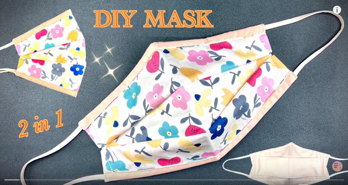 Very Simple 3D Face Mask Easy Sewing